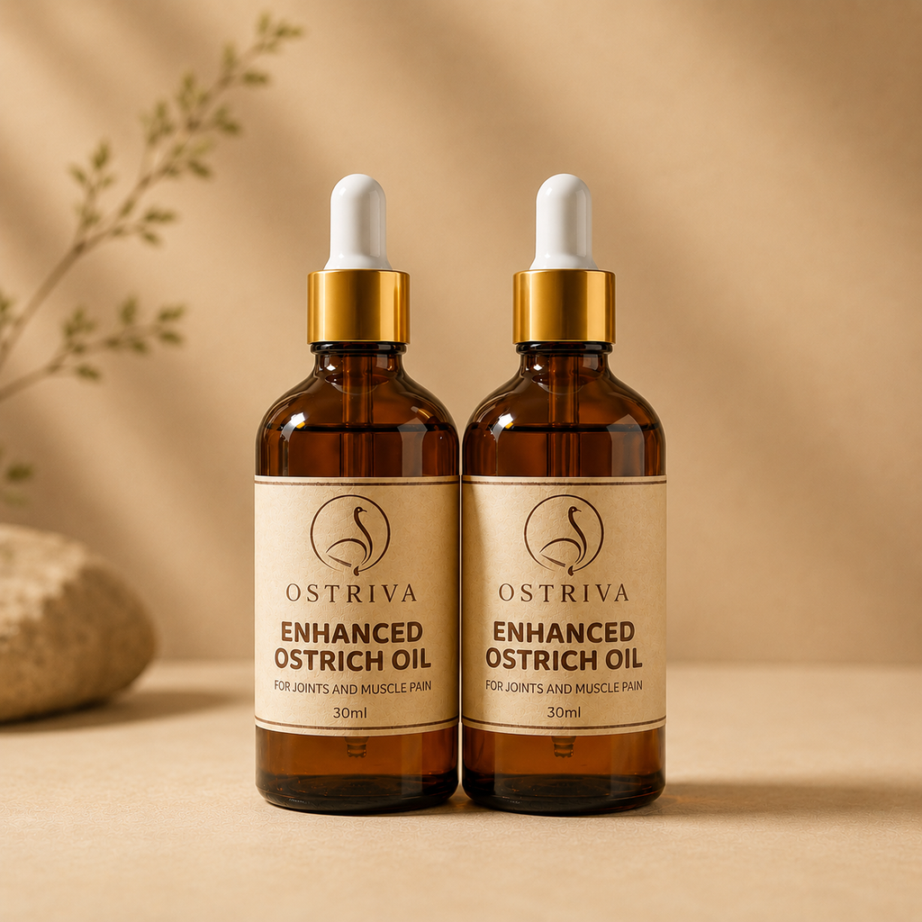 Bundle Pack Enhanced Ostrich Oil For Muscle & Joint Pain