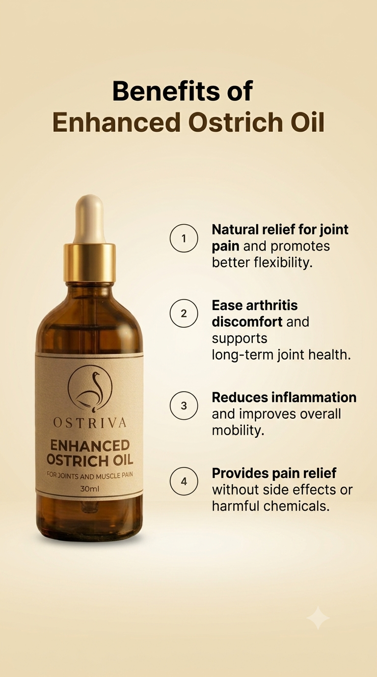 Enhanced Ostrich Oil For Muscle & Joint Pain