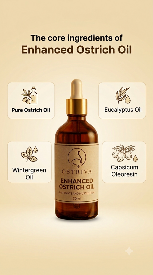 Enhanced Ostrich Oil For Muscle & Joint Pain