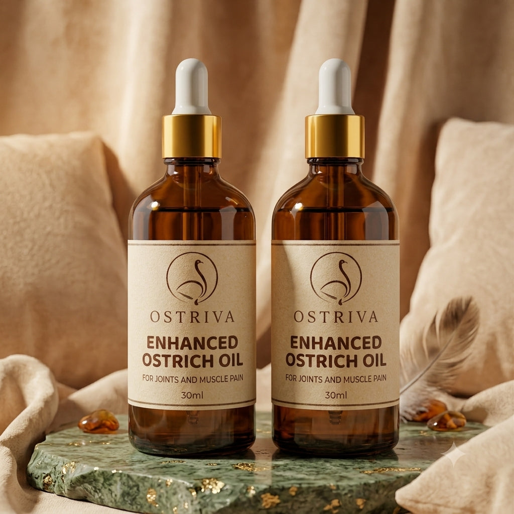 Bundle Pack Enhanced Ostrich Oil For Muscle & Joint Pain
